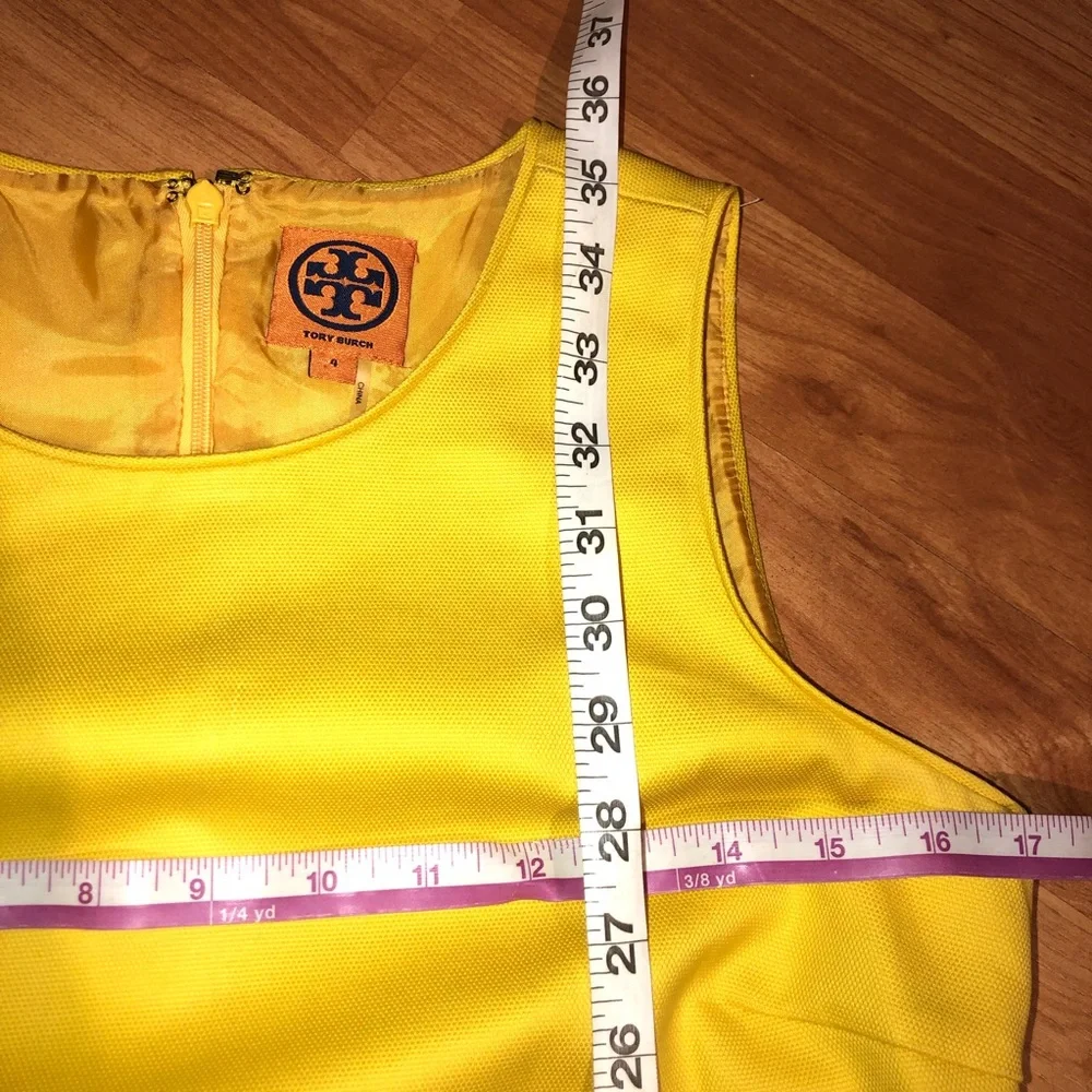 Tory Burch Yellow Sleeveless Sheath Dress